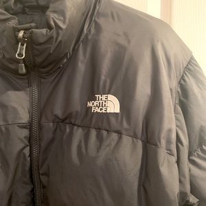 The North Face mens black puffer jacket